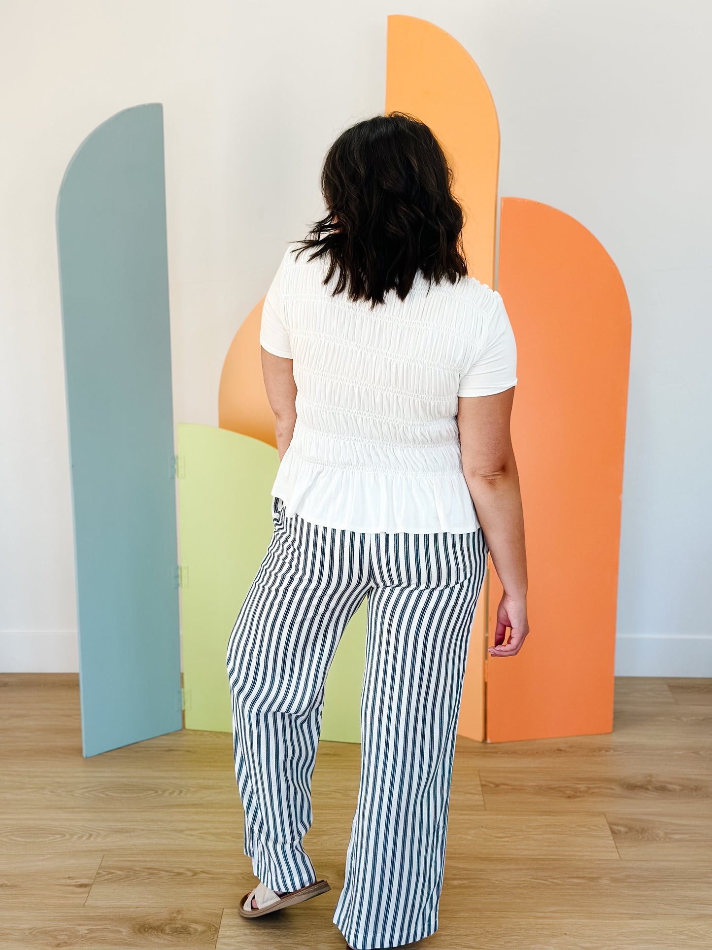 Marla Ruched Top in White