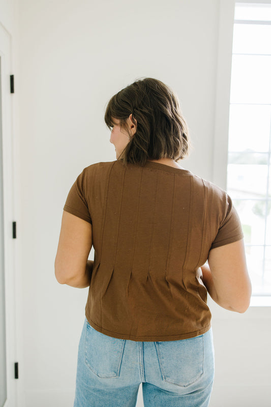 Carson Pleated Tee - Lettie Boutique