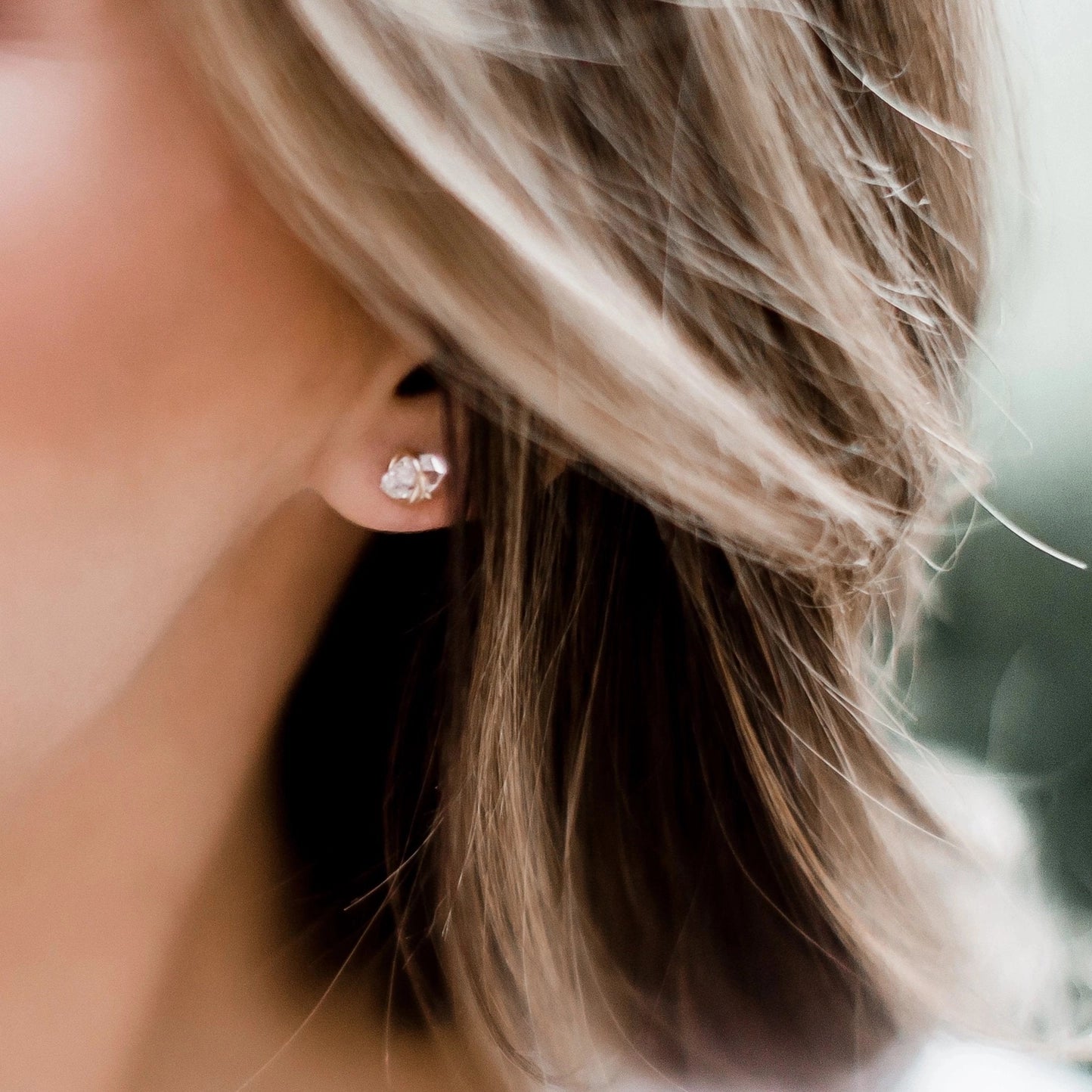Herkimer Diamond Stud Earrings - Lettie Boutique