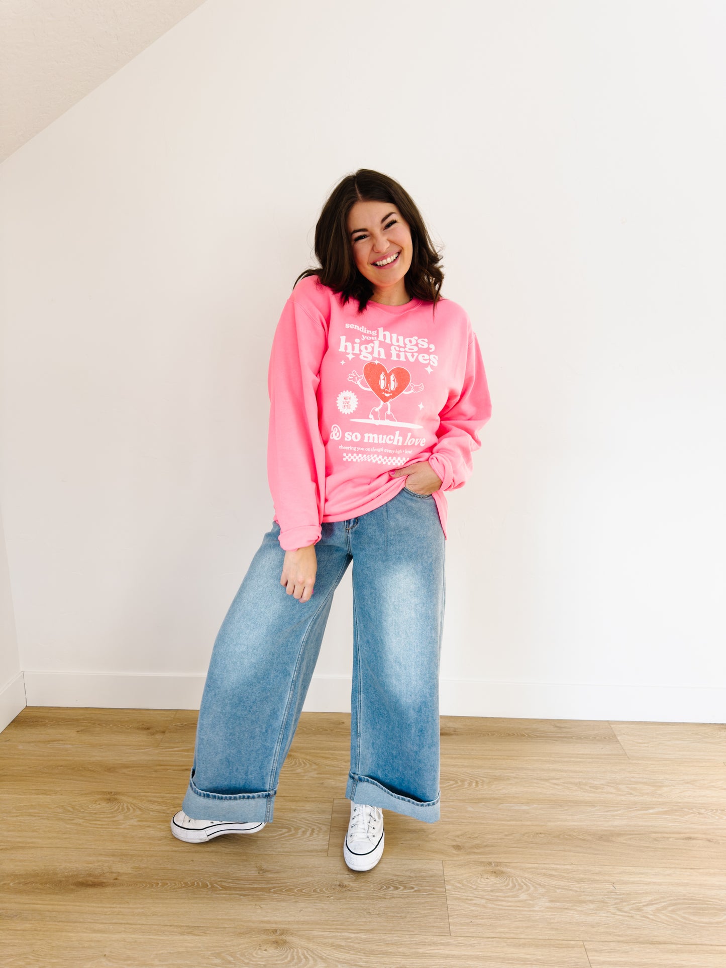 Sending You Hugs Crewneck - Lettie Boutique