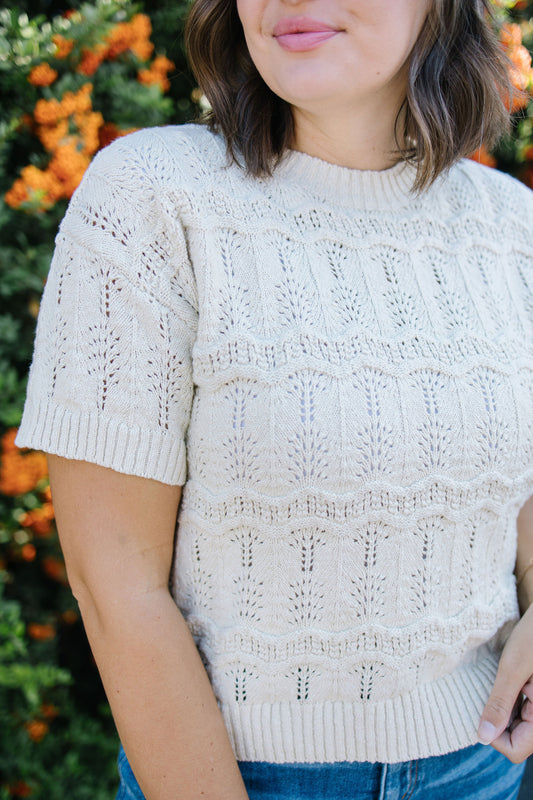 Fulton Crochet Sweater - Lettie Boutique