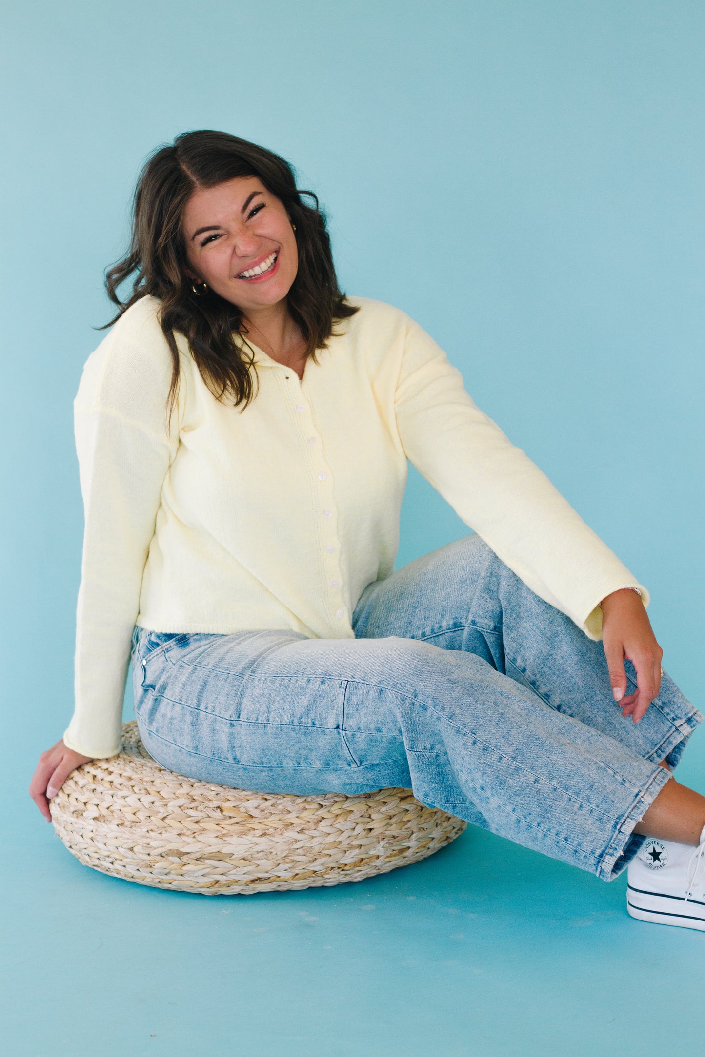 James Button Cardigan in Sunshine