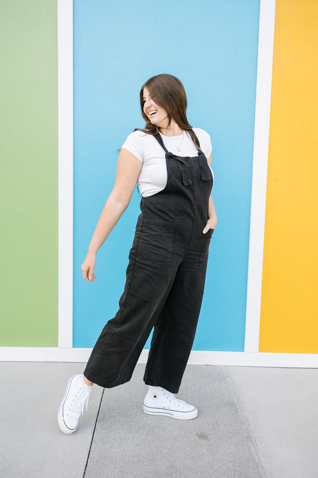 Steamboat Overalls in Black
