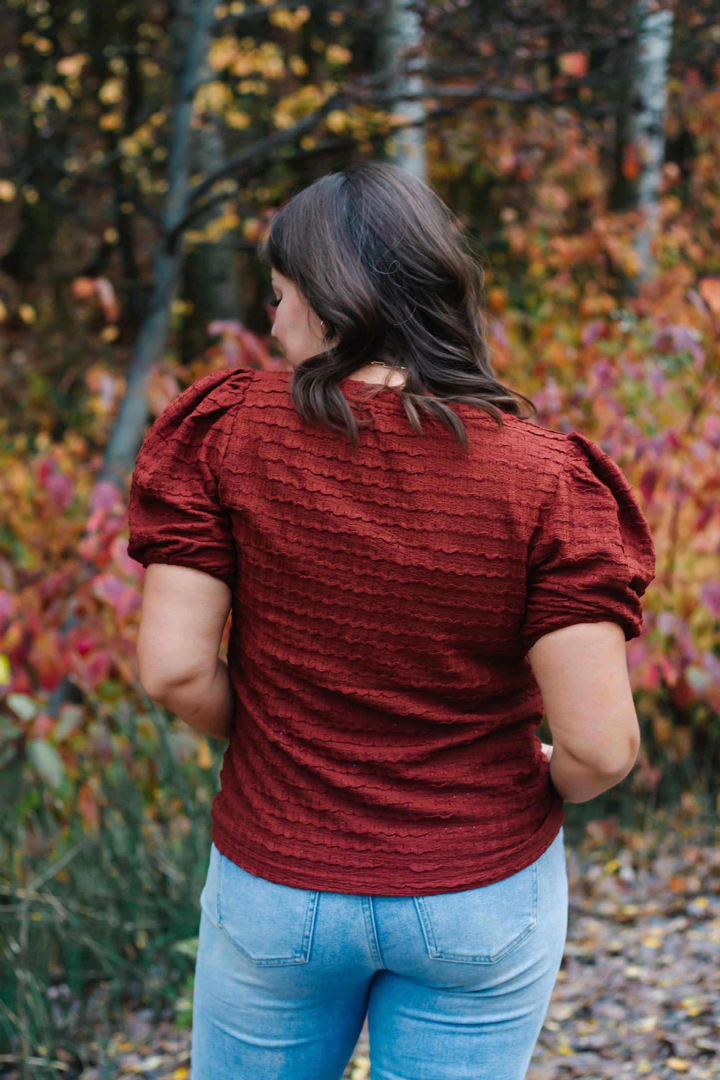 Hadley Puff Sleeve Top in Sienna