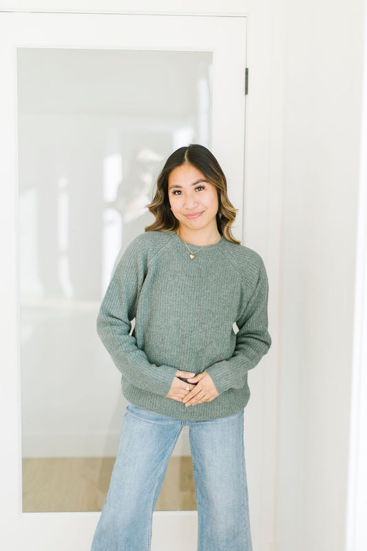 Cassidy Sweater in Grey Green