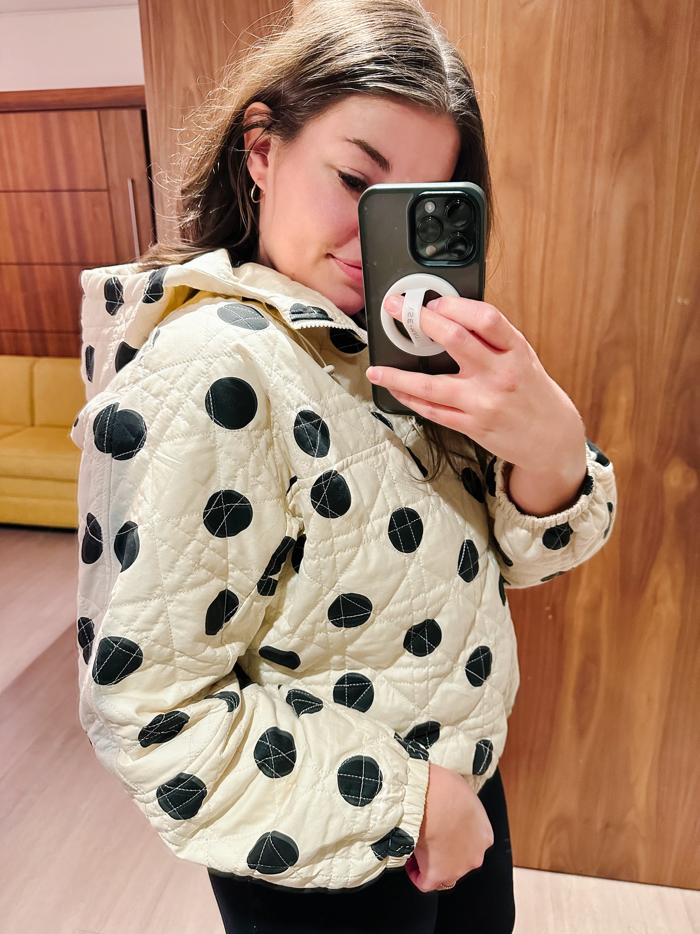 Elara Polka Dot Half Zip