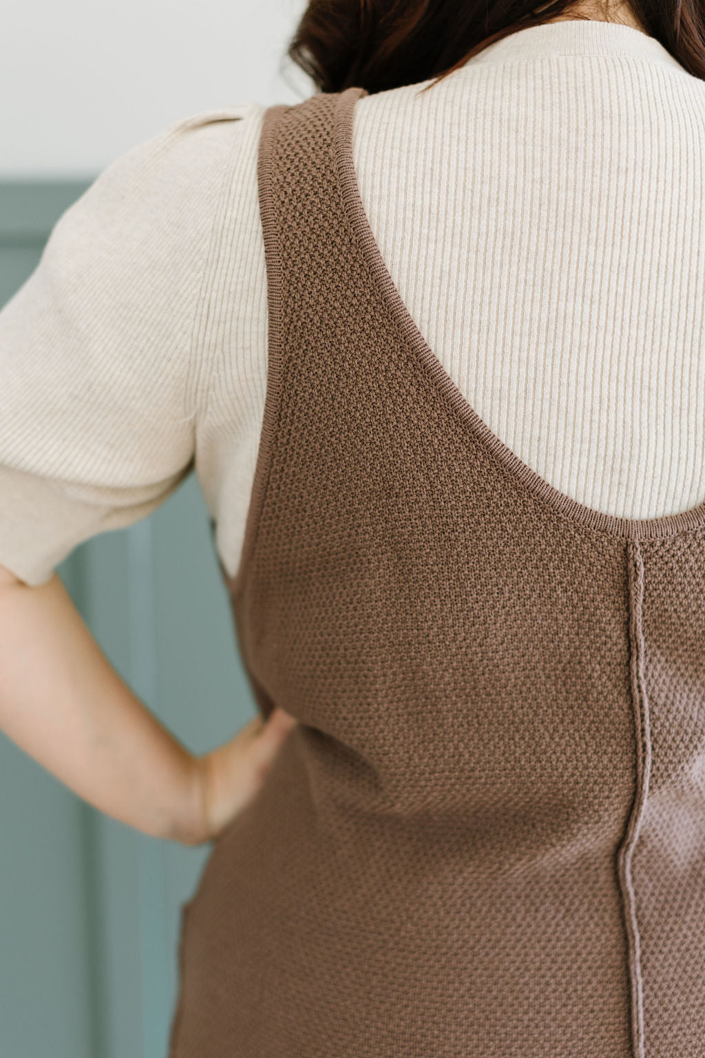 Dakota Sweater Jumpsuit in Mocha - Lettie Boutique