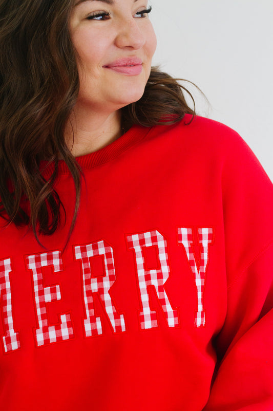 Merry Gingham Pullover