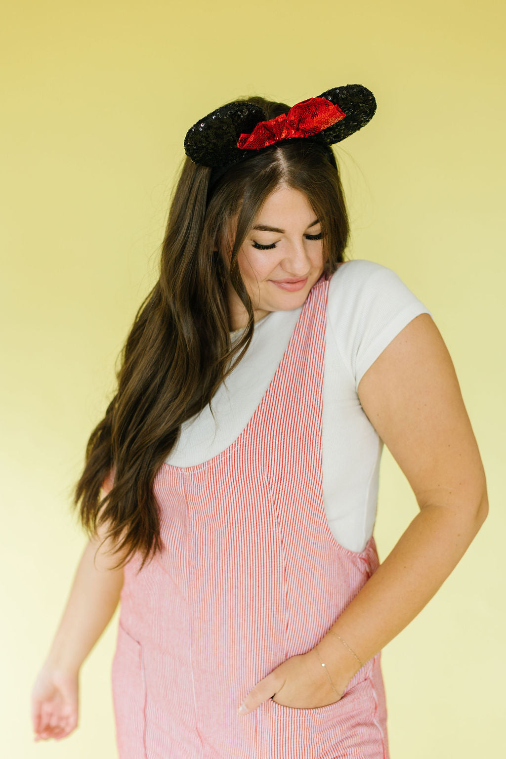 Poppins Stripe Romper in Red