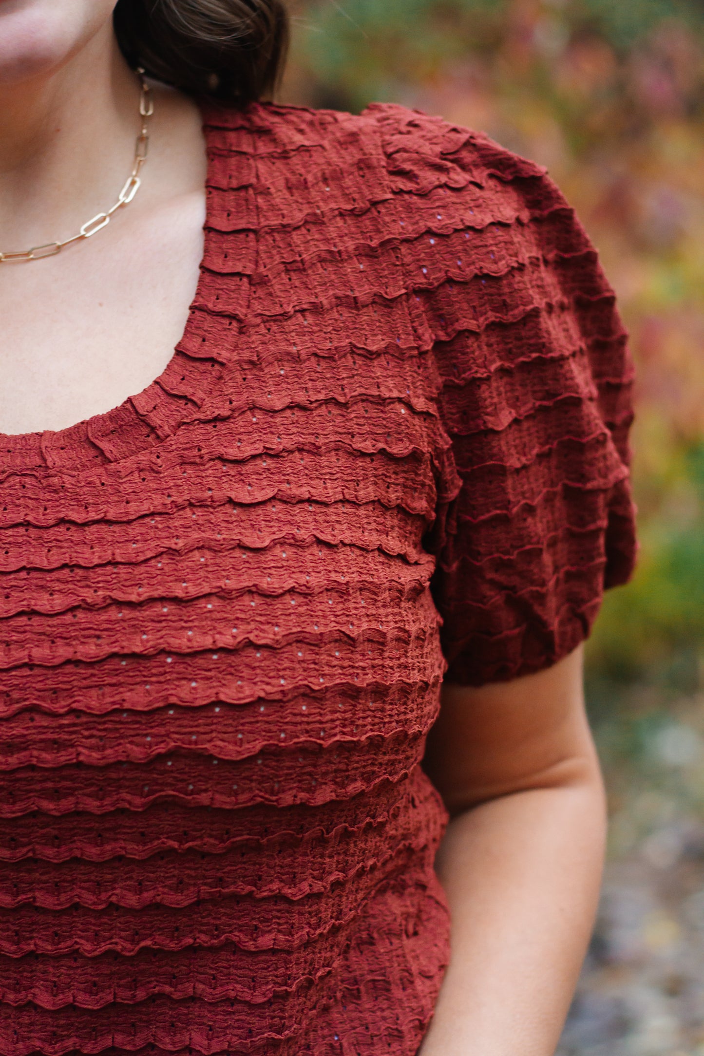 Hadley Puff Sleeve Top in Sienna