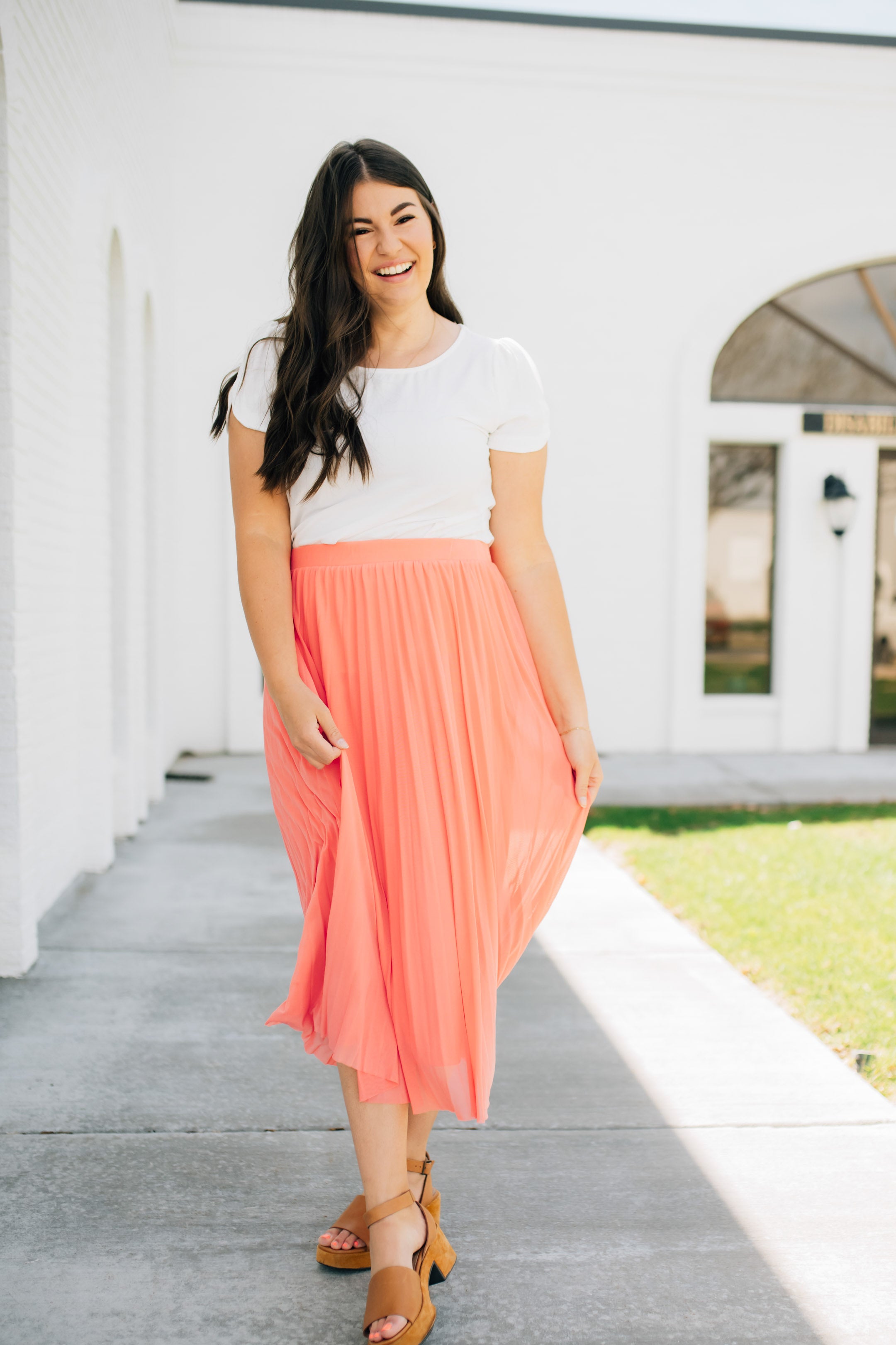 Millie Tulle Skirt in Salmon – Lettie Boutique