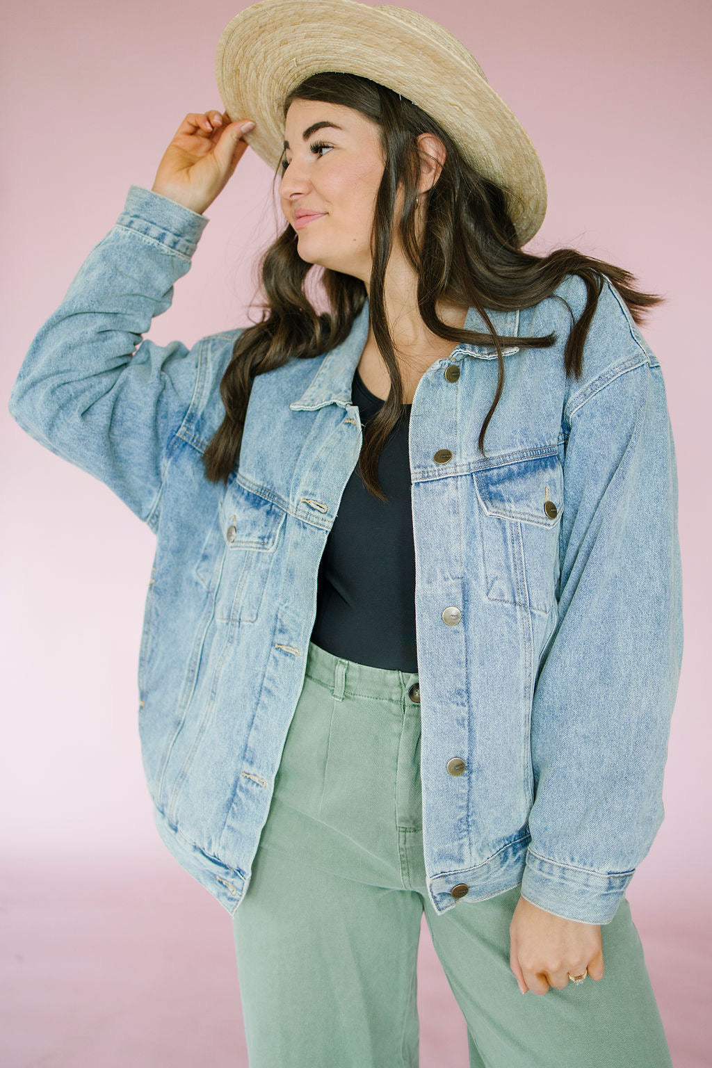 Milo Oversized Denim Jacket - Lettie Boutique