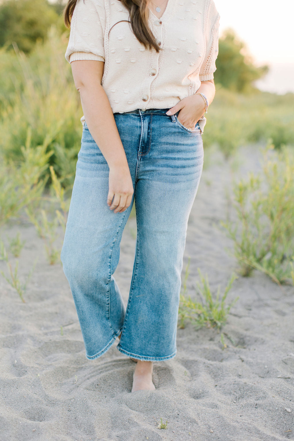 Archie Wide Leg Jeans in Medium