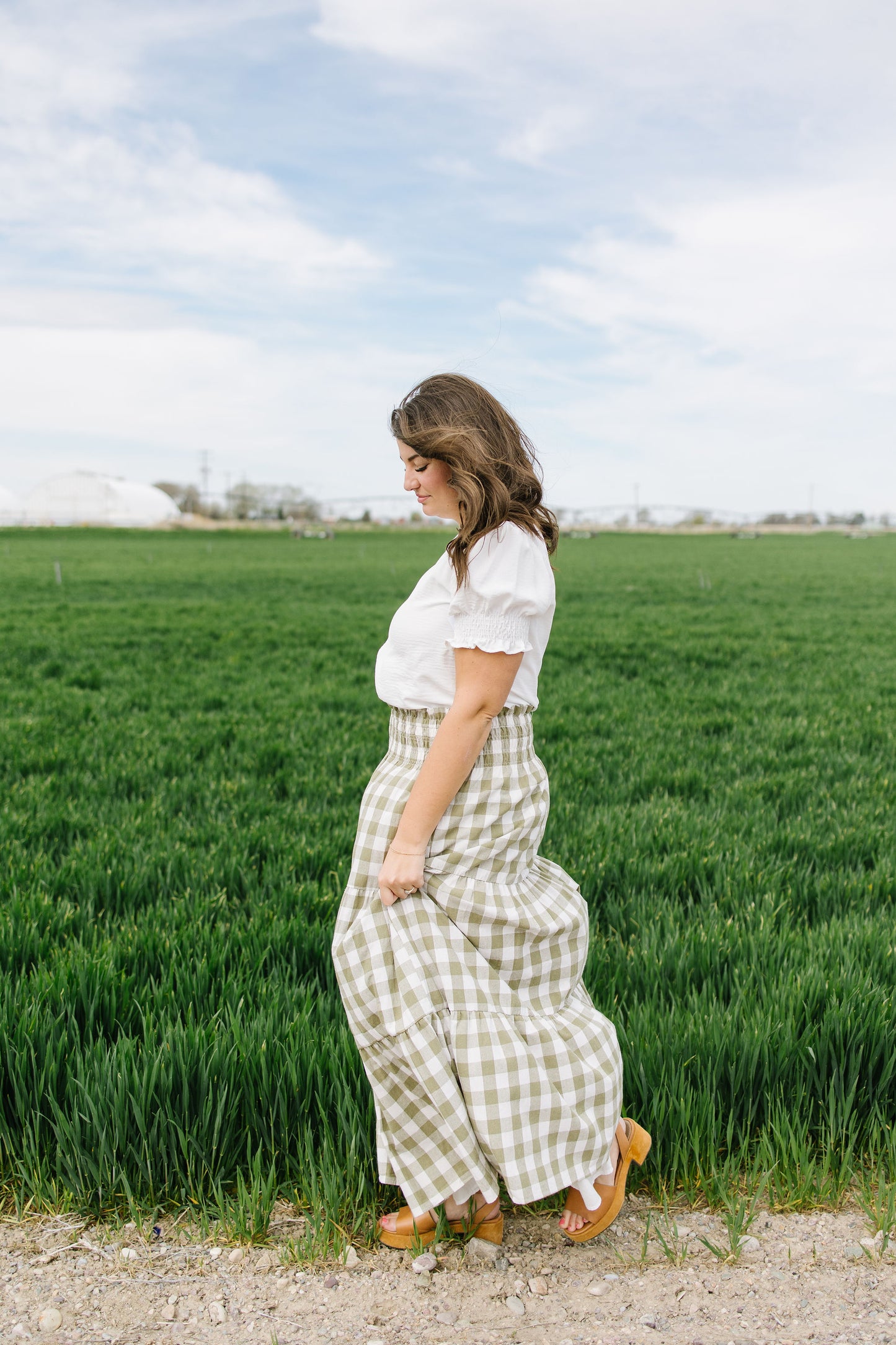 Willow Check Maxi Skirt - Lettie Boutique