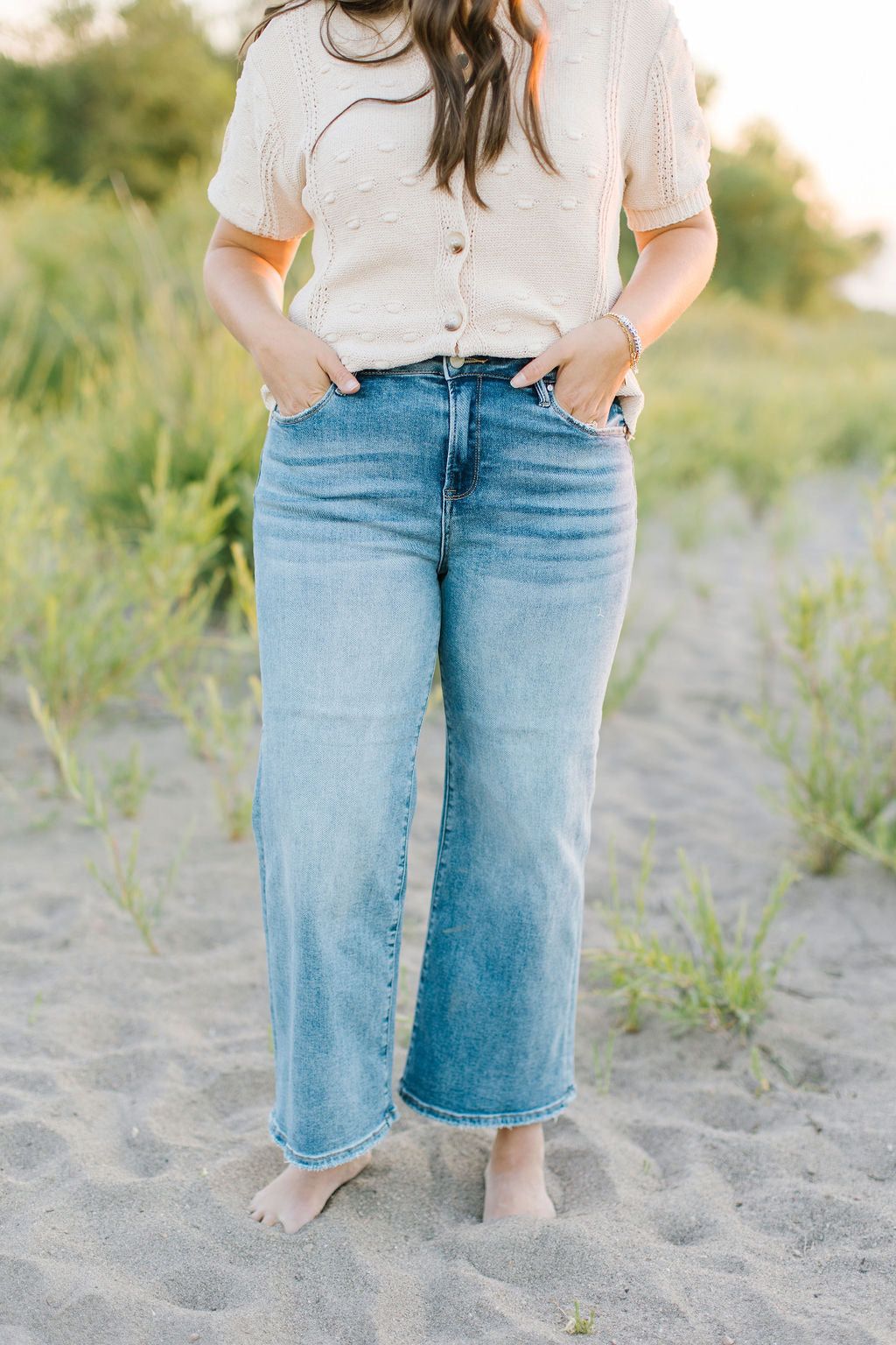 Archie Wide Leg Jeans in Medium