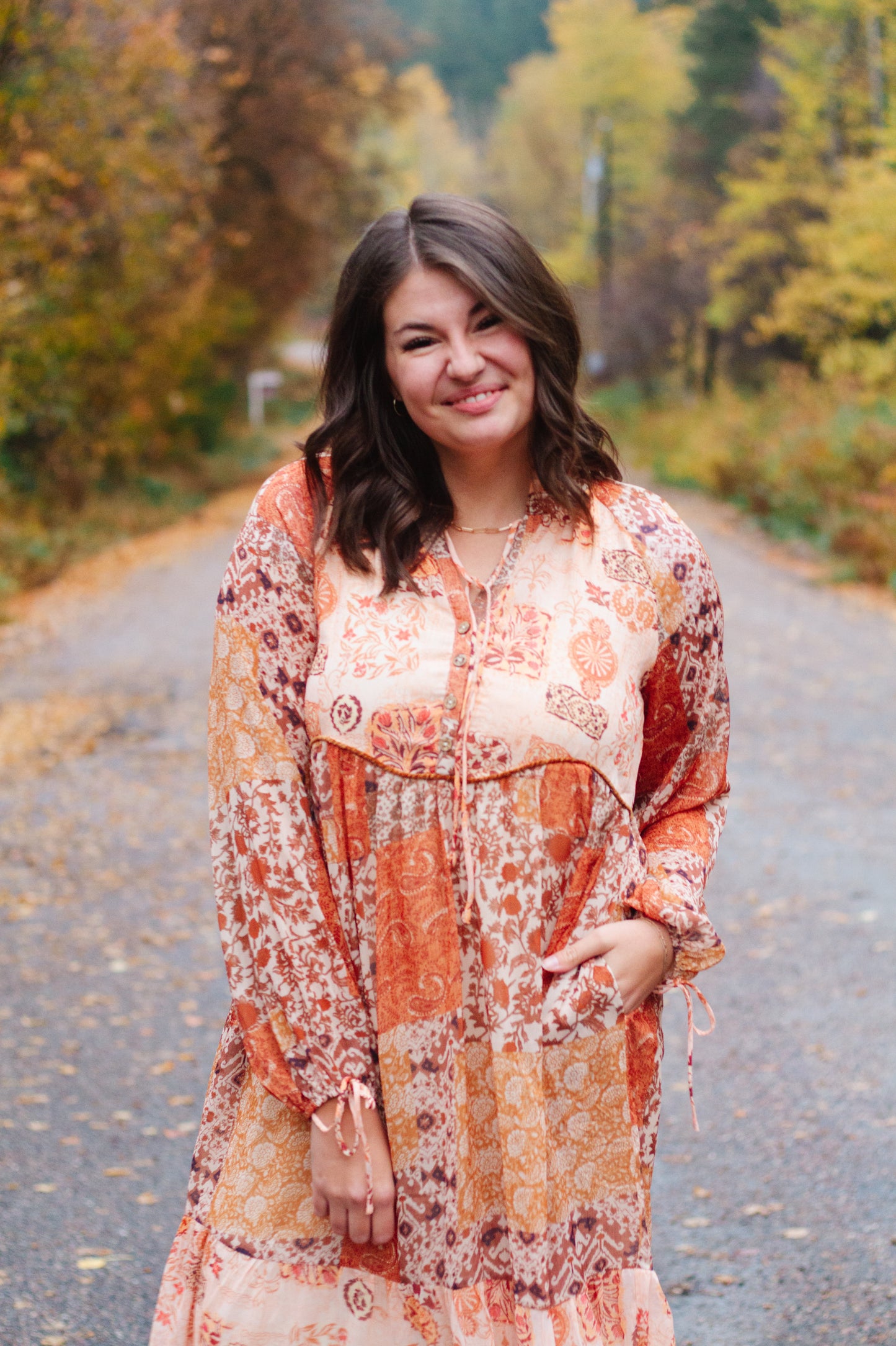 Sloane Patchwork Print Dress