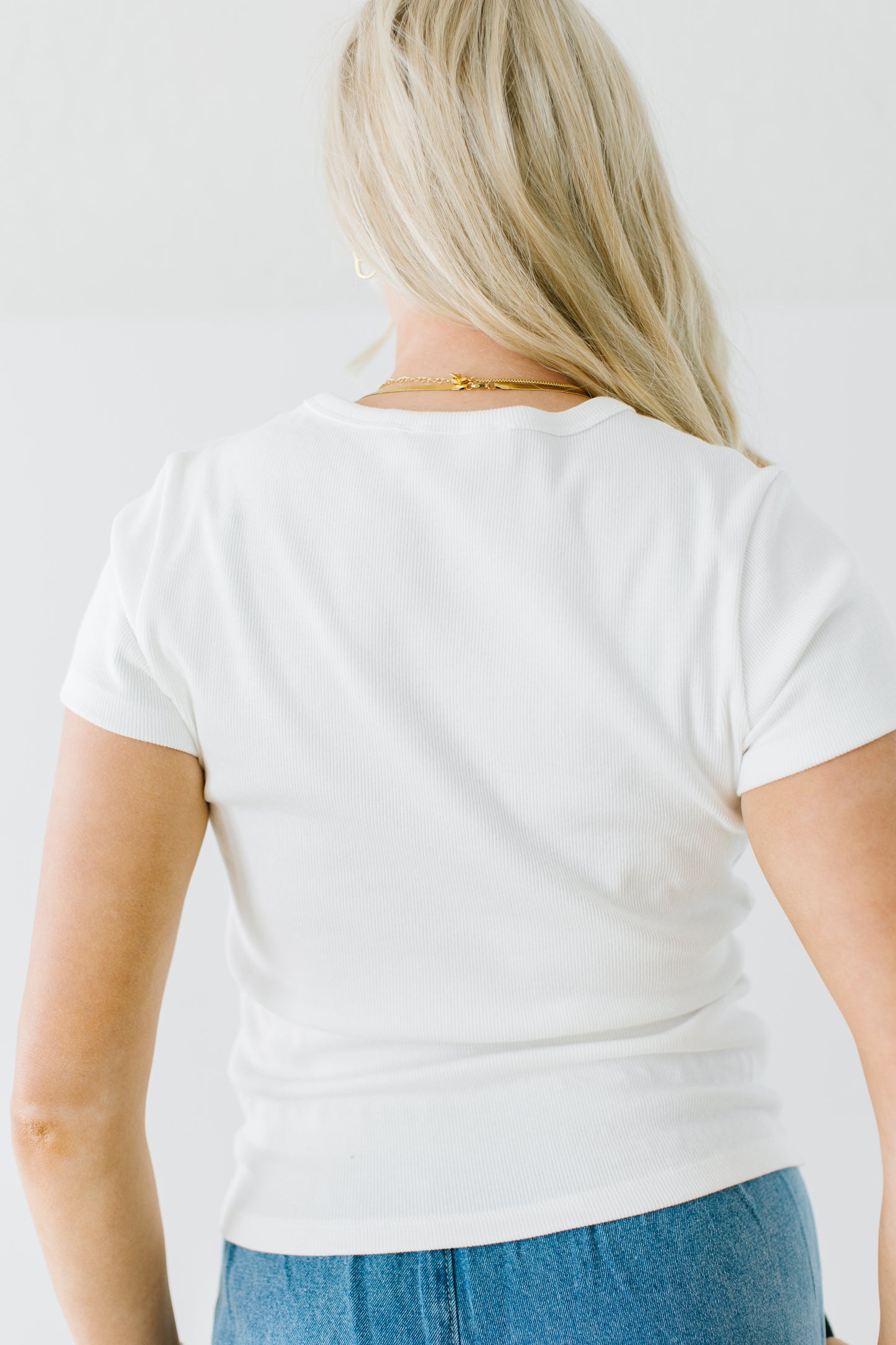 Basic Ribbed Tee - Lettie Boutique