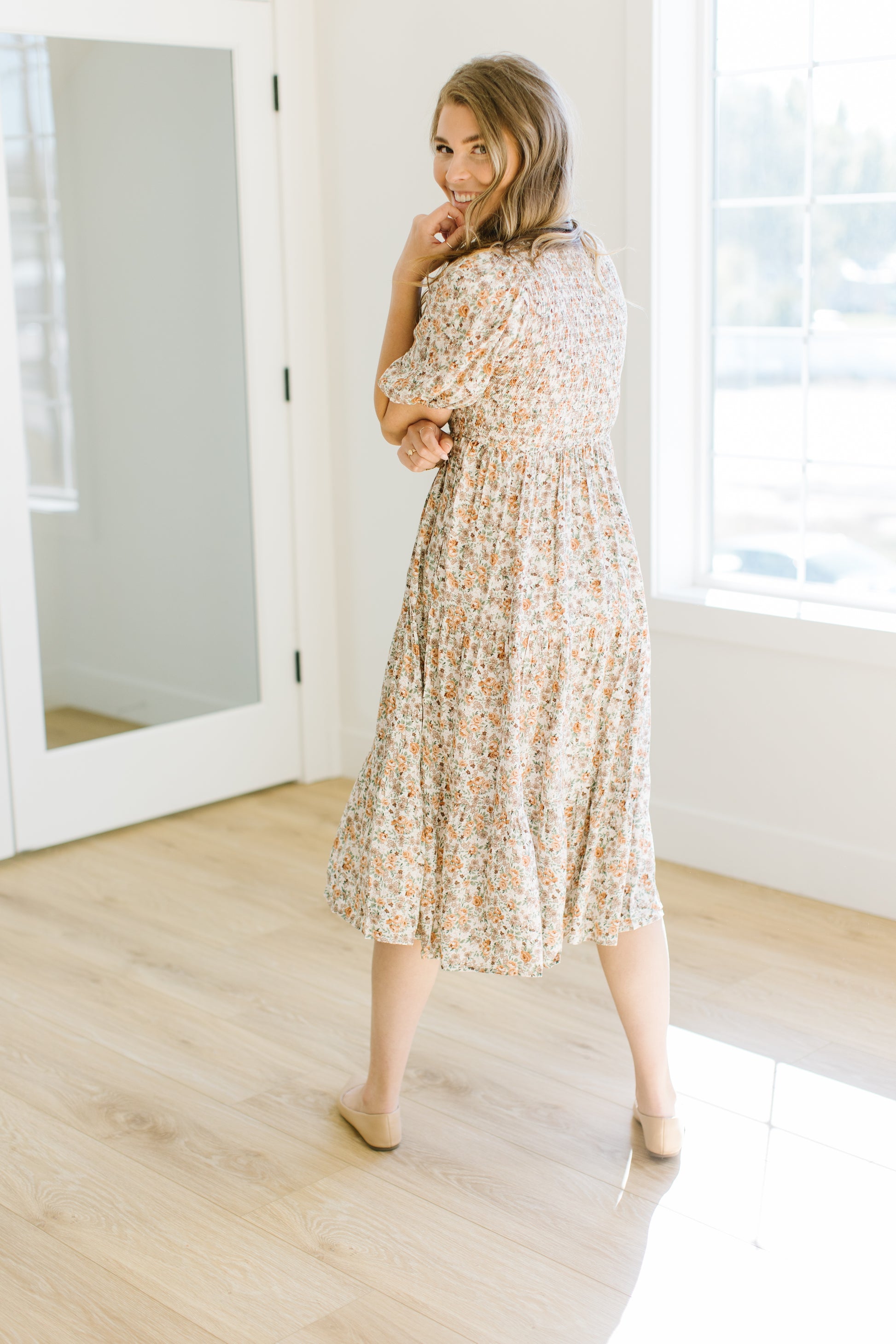 Sorel Floral Midi Dress - Lettie Boutique