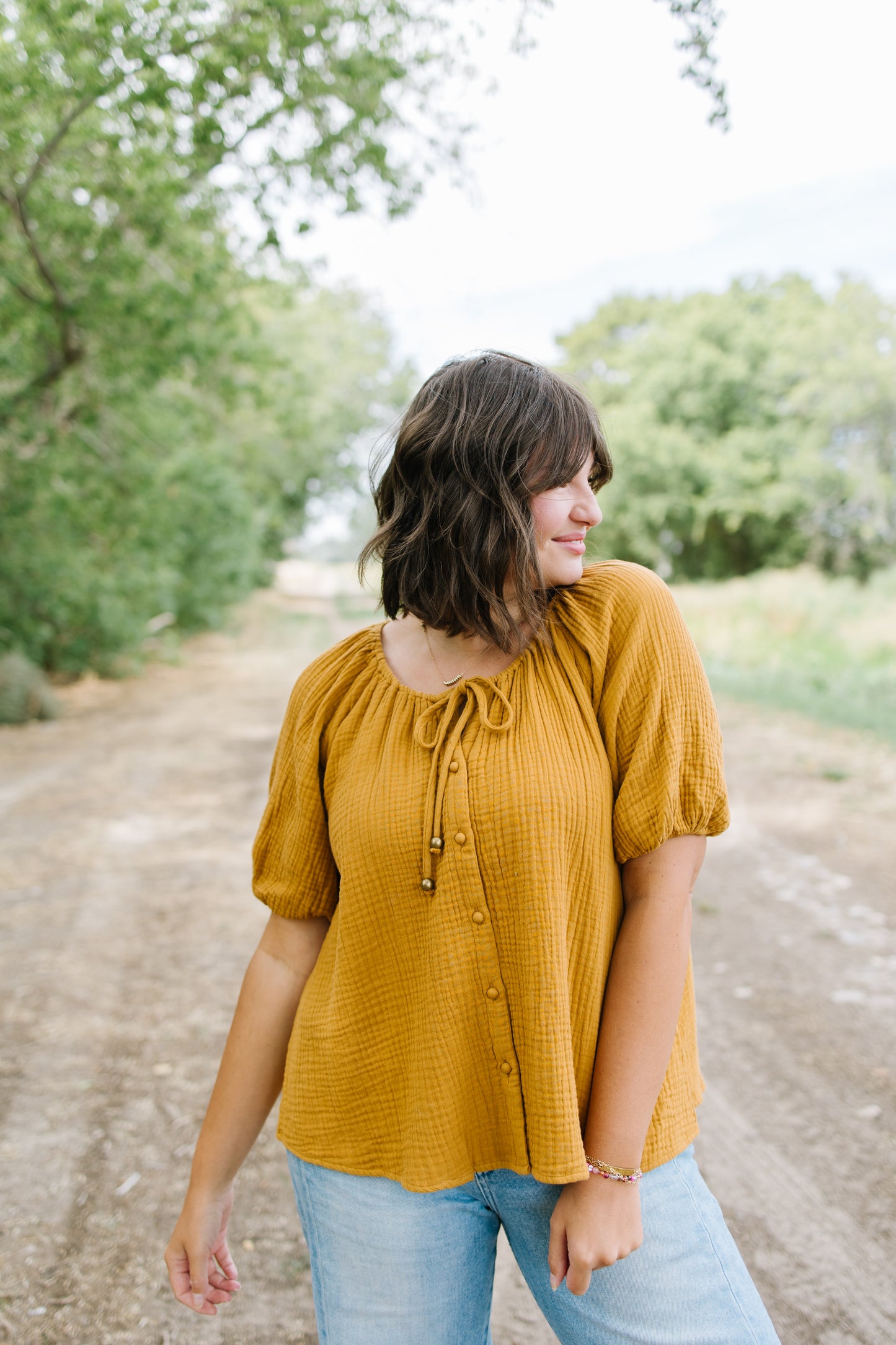 Lola Blouse in Golden