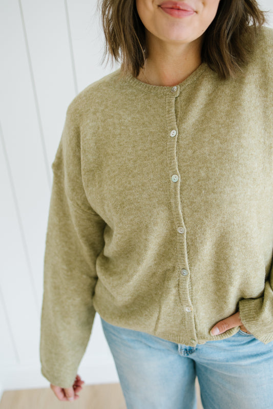 Perla Cardigan in Olive