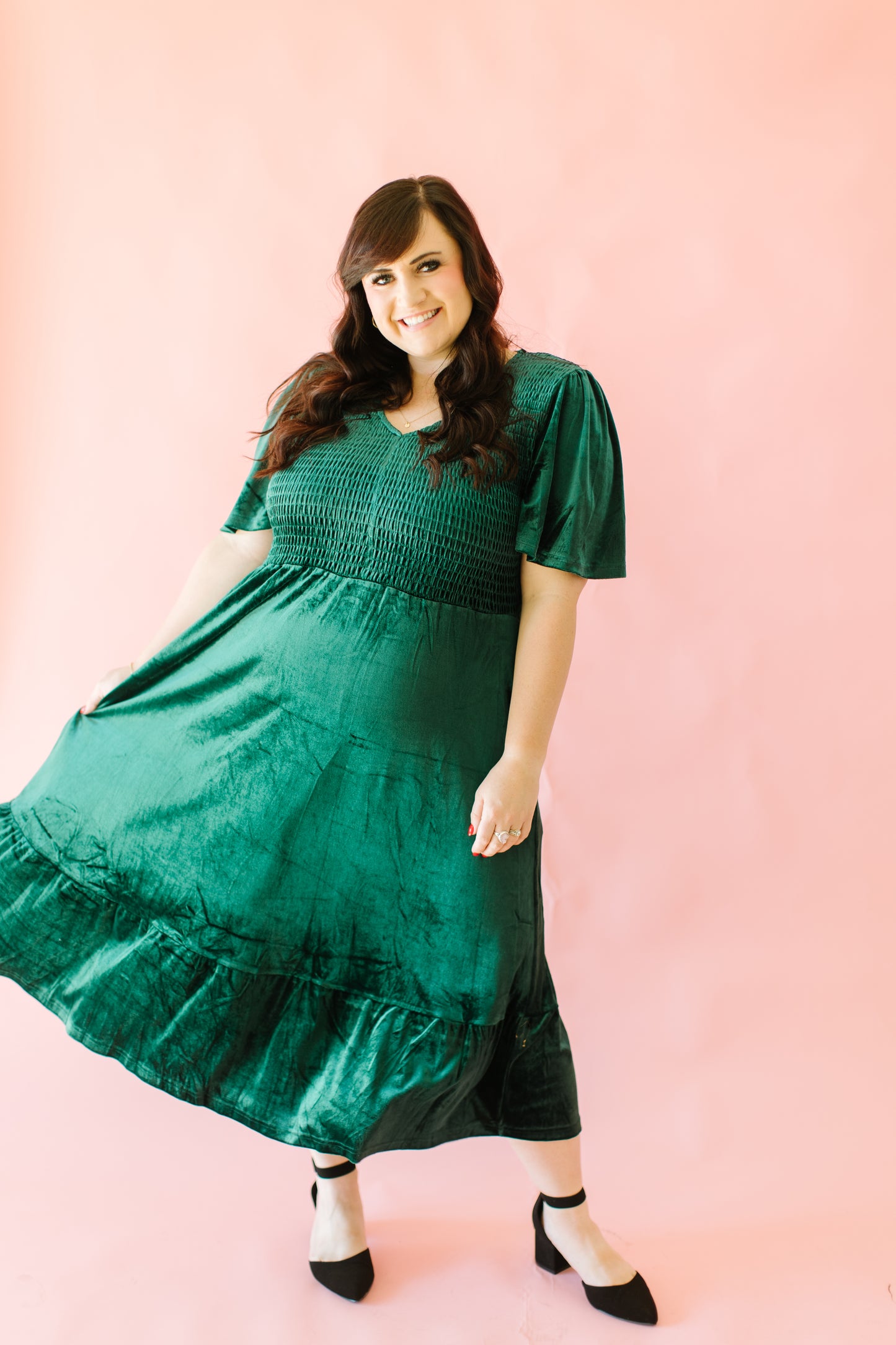 Holly Smocked Midi Dress