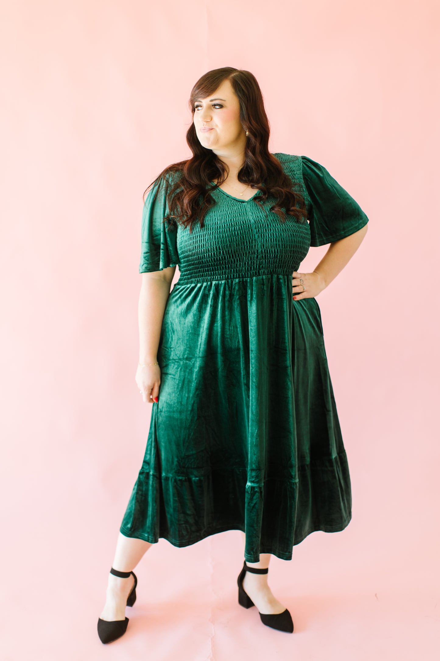 Holly Smocked Midi Dress