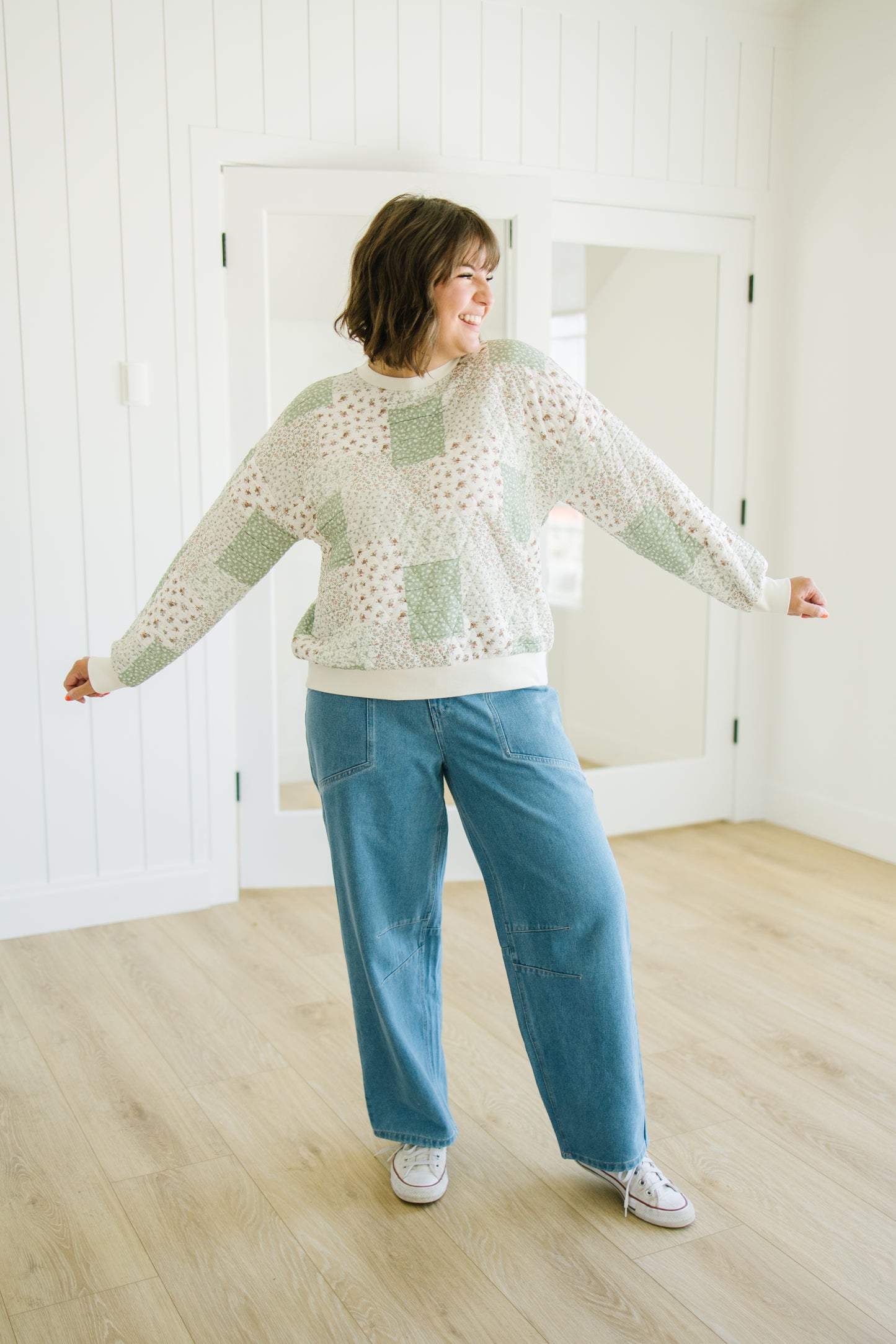 Dylan Floral Quilted Pullover