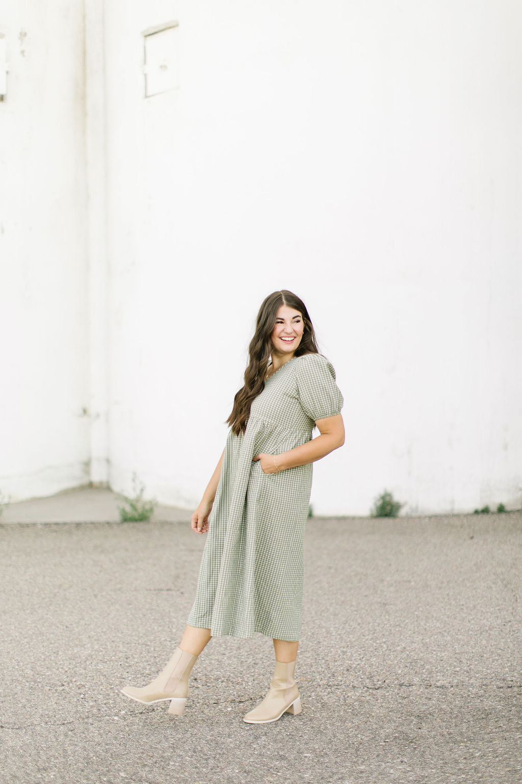 Nash Midi Dress in Olive