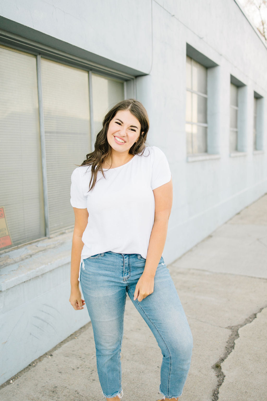 Cayne Detail Blouse in White Restock - Lettie Boutique