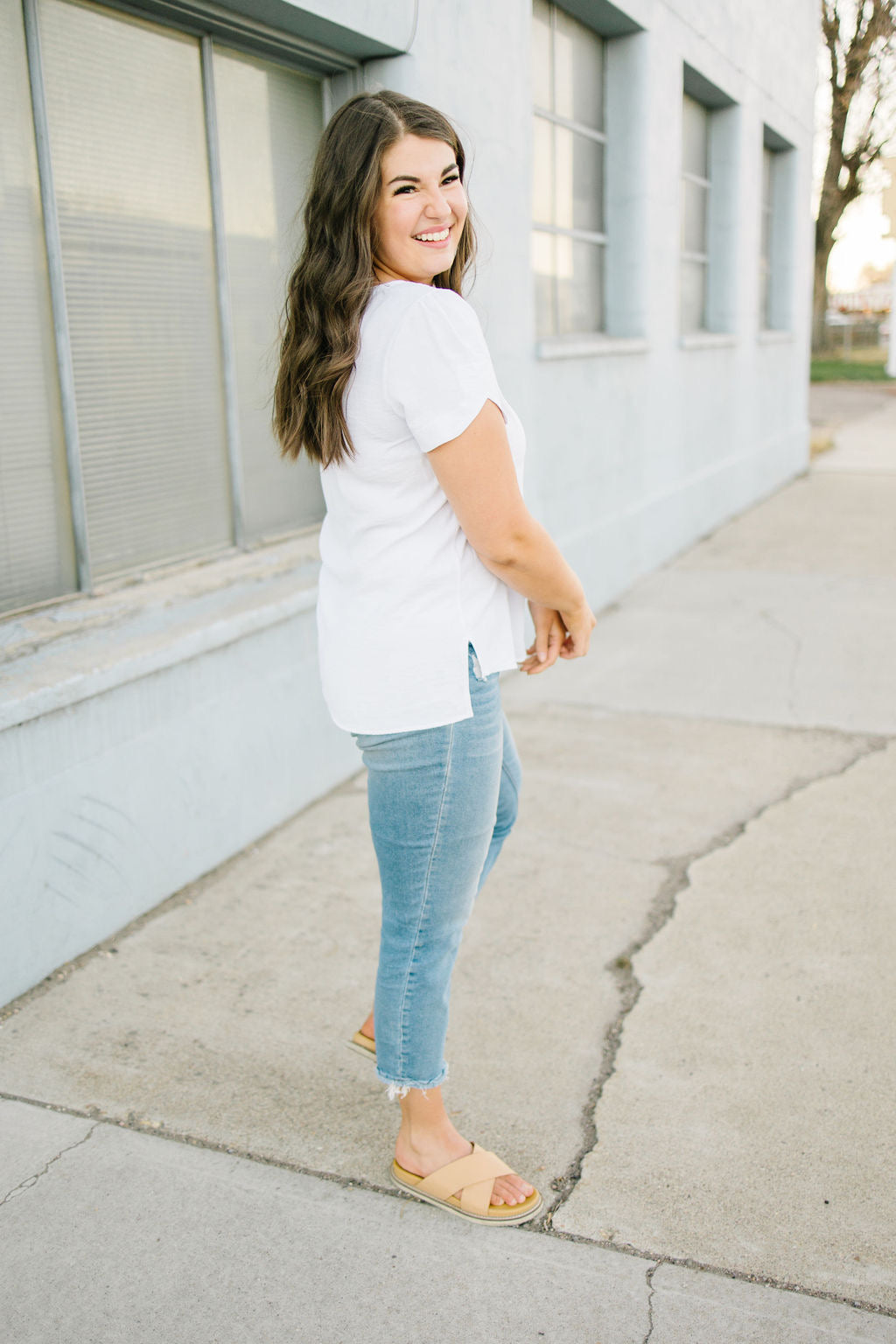 Cayne Detail Blouse in White Restock - Lettie Boutique