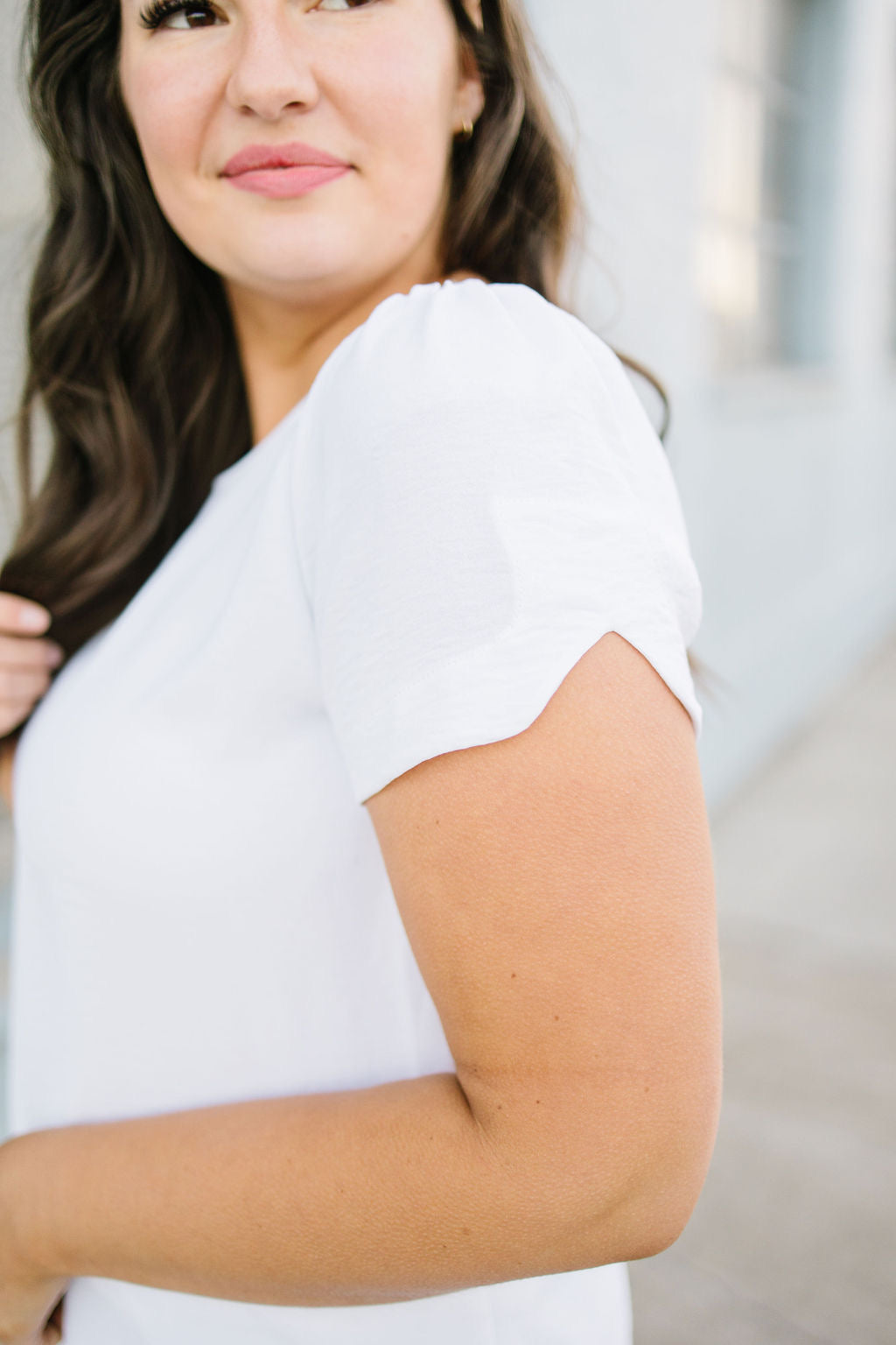 Cayne Detail Blouse in White Restock - Lettie Boutique