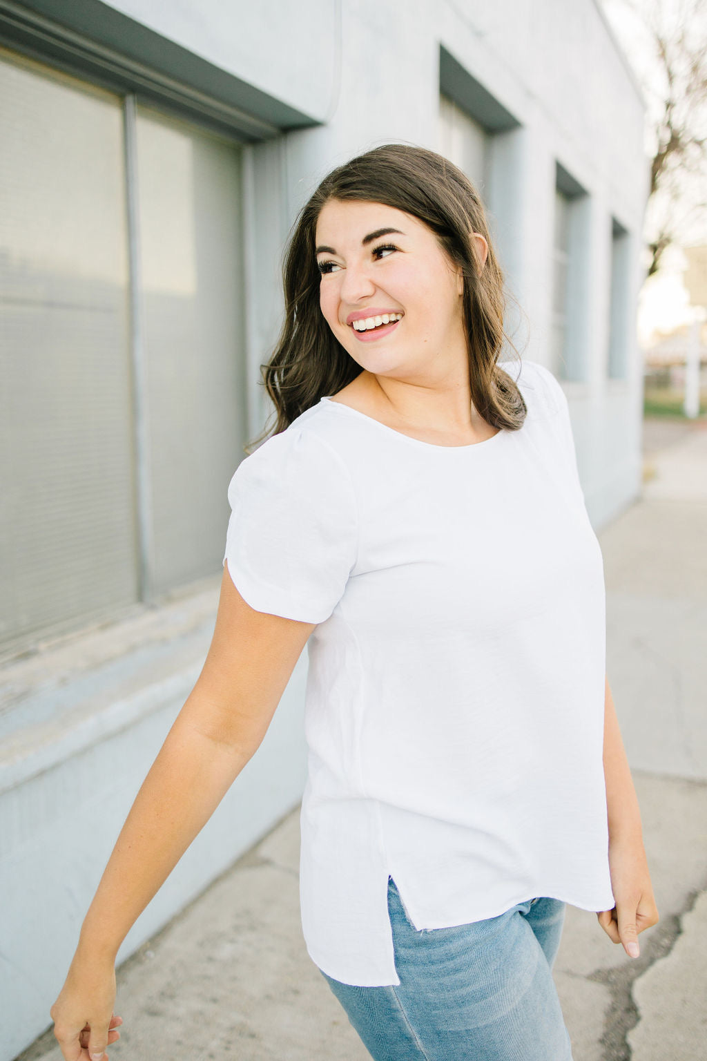 Cayne Detail Blouse in White Restock - Lettie Boutique