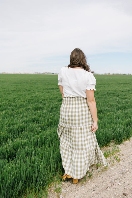 Willow Check Maxi Skirt - Lettie Boutique