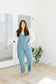 Lany Corduroy Jumpsuit in Gray Blue