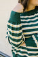 +Lydia Striped Knit Top in Hunter Green - Lettie Boutique
