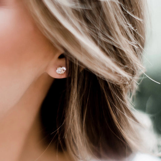 Herkimer Diamond Stud Earrings - Lettie Boutique