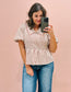 Aubrey Plaid Peplum Blouse