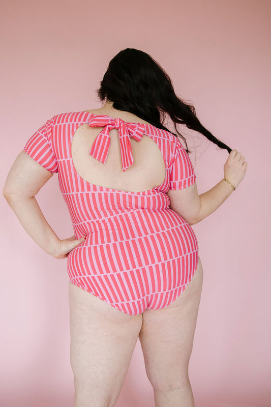 Santa Cruz Swimsuit in Pink Stripe