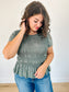Marla Ruched Top in Olive
