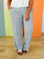Jaylyn Striped Pants in Navy