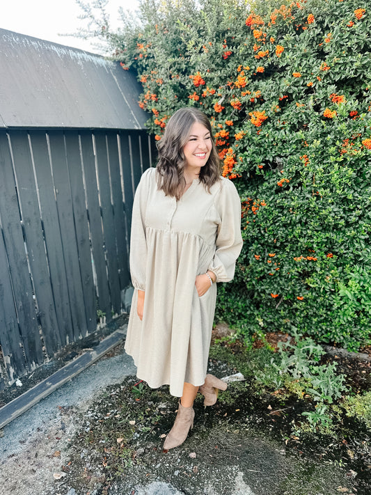 Kienna Woven Babydoll Dress