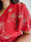 Lyra Embroidered Maxi Dress in Brick
