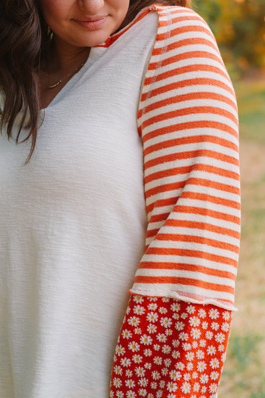 Mia Mixed Print Floral Top