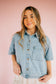 Elsie Denim Button-Up Top