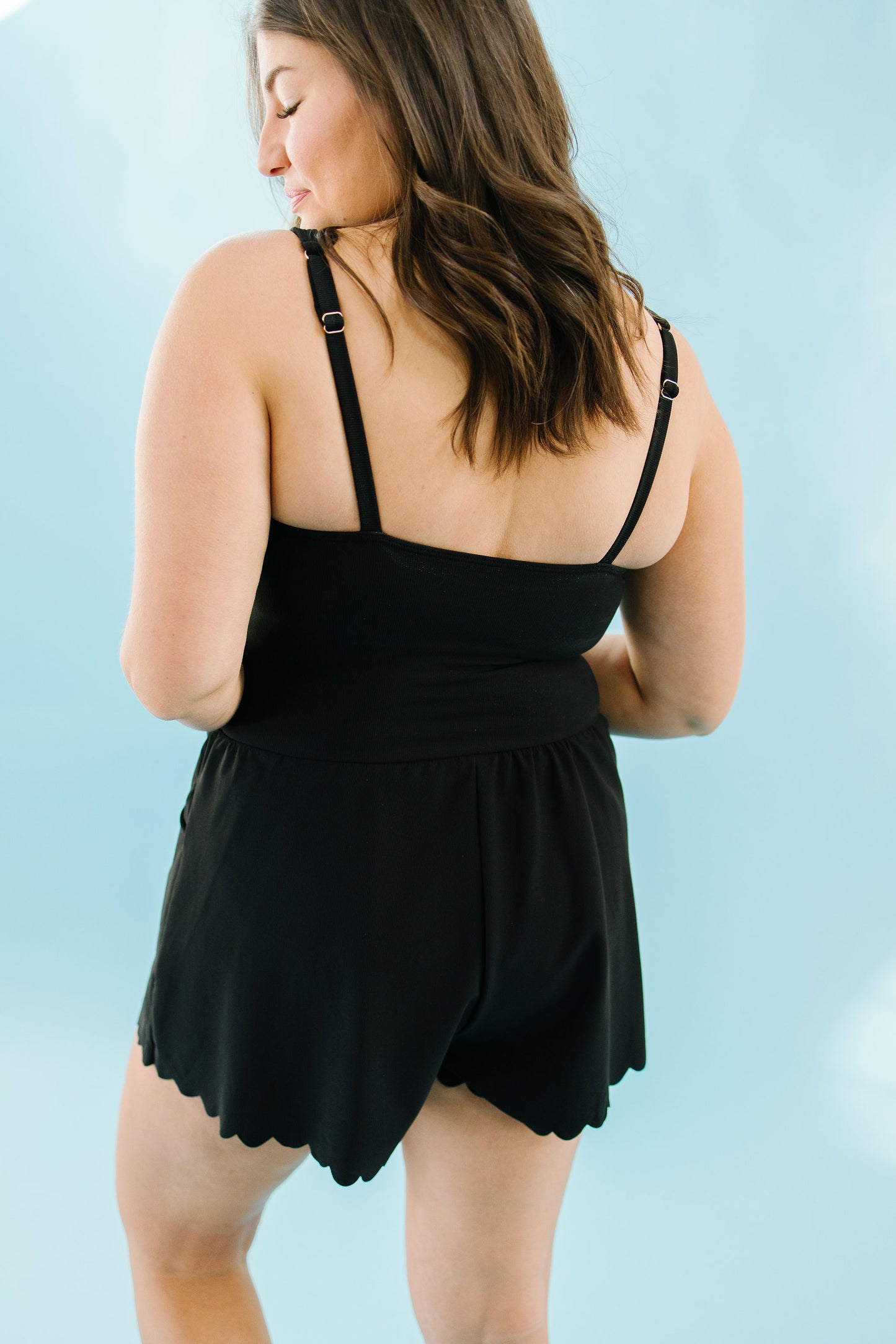 Misty Scalloped Romper Swimsuit