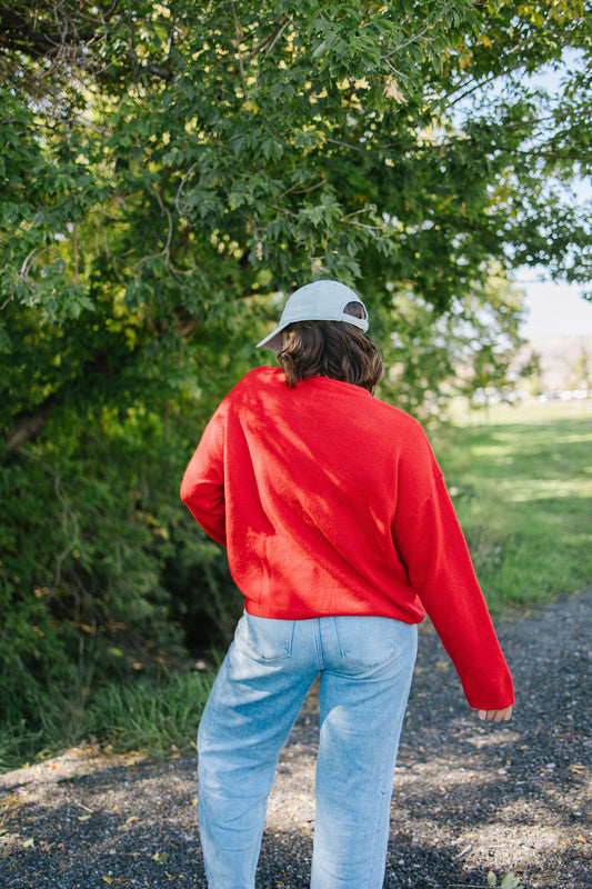 +Perla Cardigan in Red - Lettie Boutique