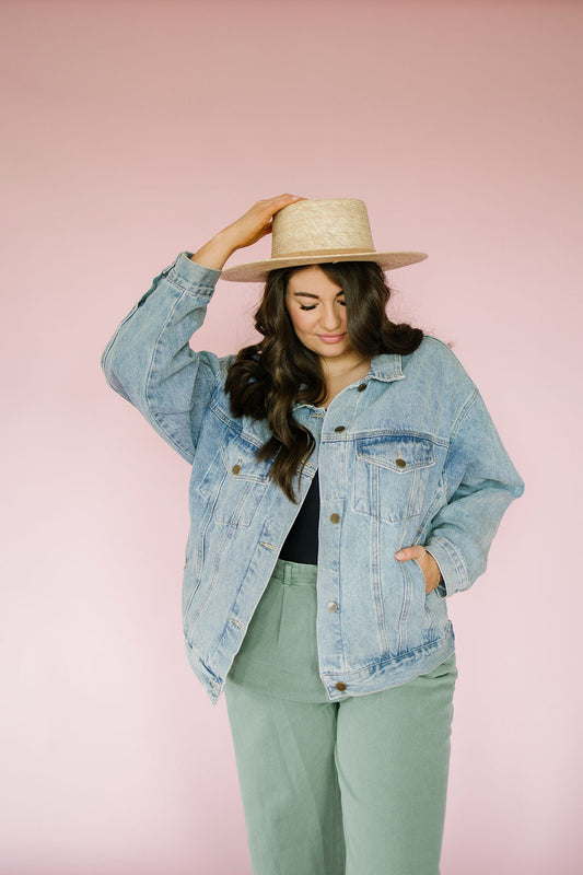 Milo Oversized Denim Jacket - Lettie Boutique