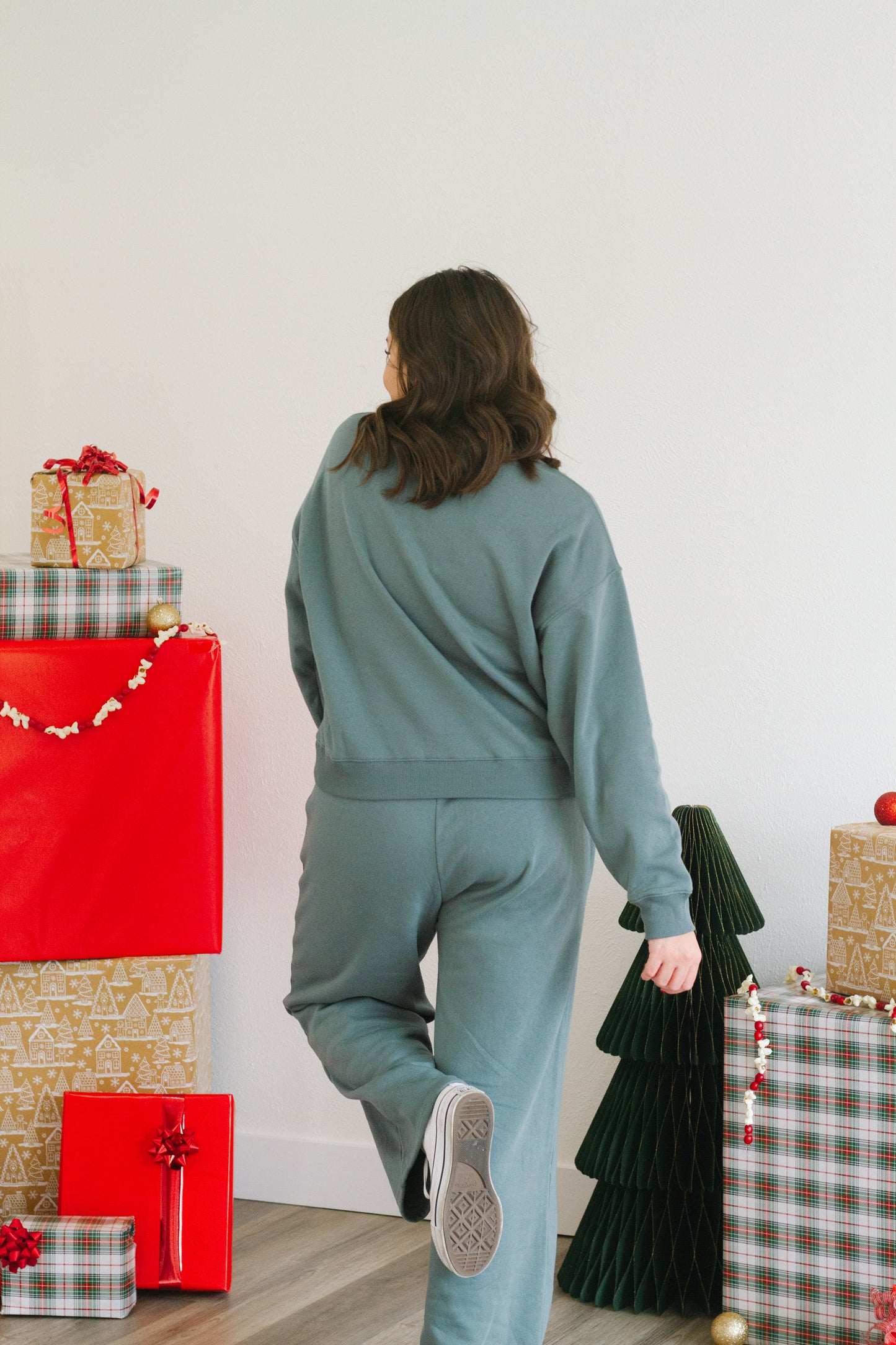 DOORBUSTER: Felicity Fleece Set in Ash Jade