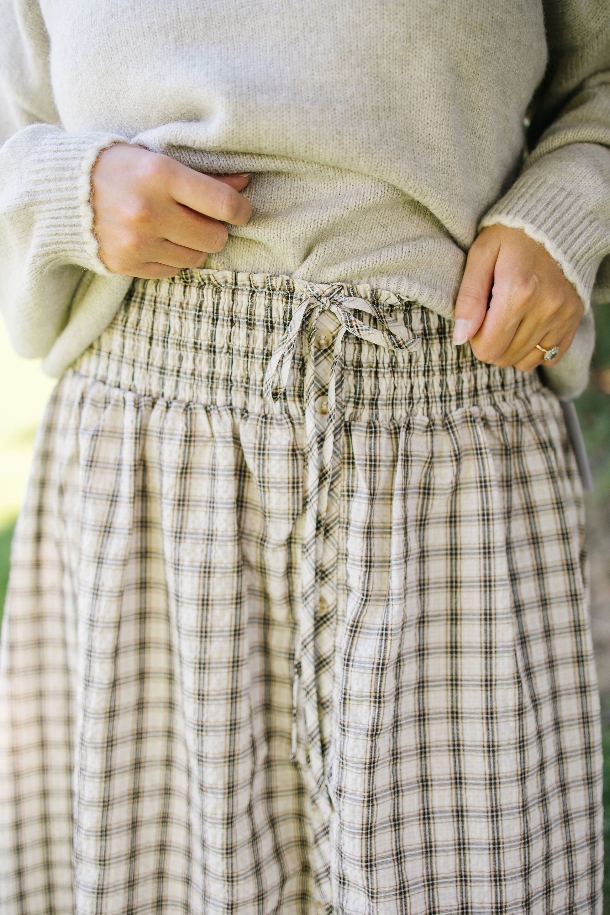 +Beth Plaid Button Down Skirt - Lettie Boutique
