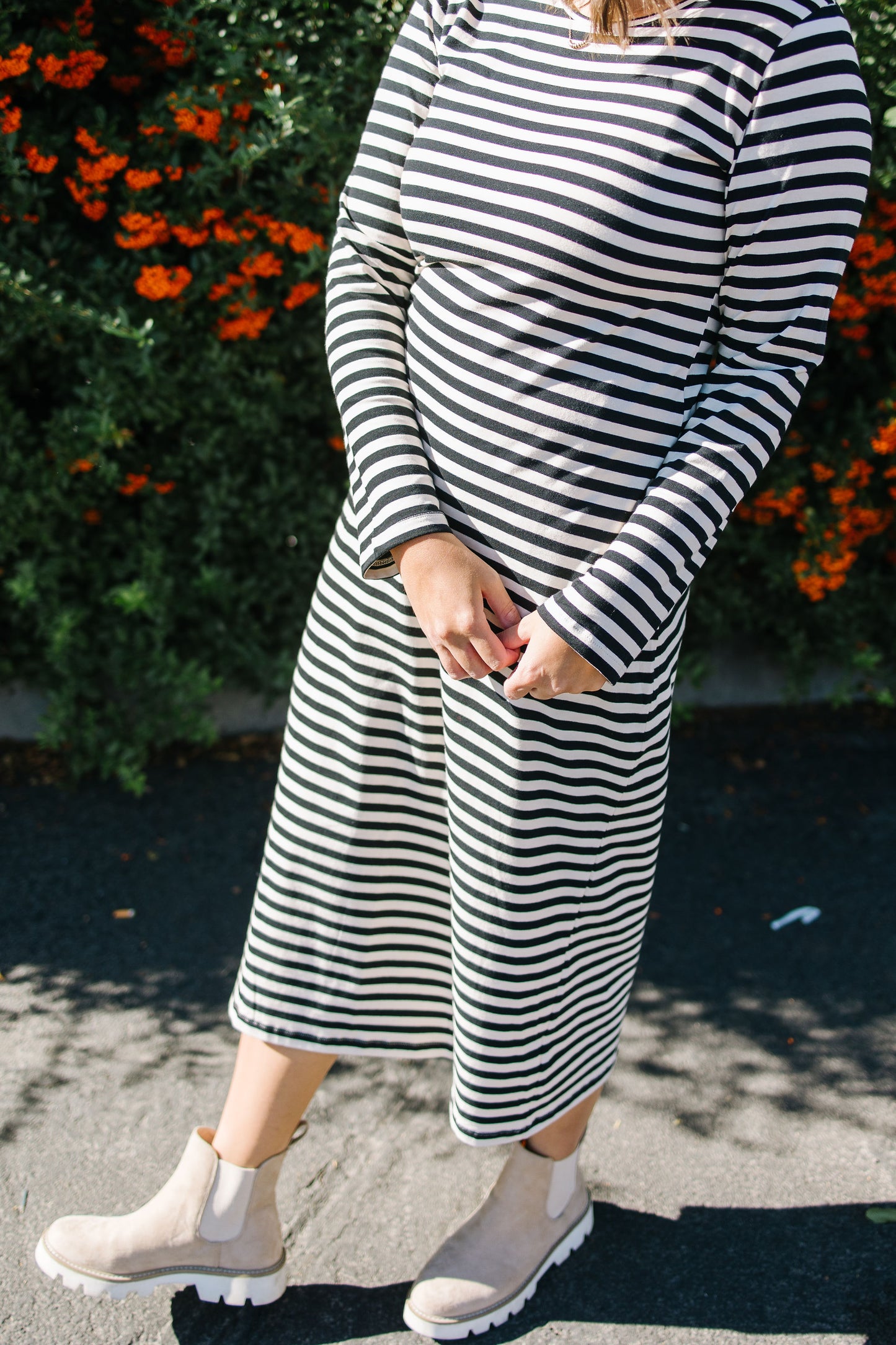Cala Striped Midi Dress